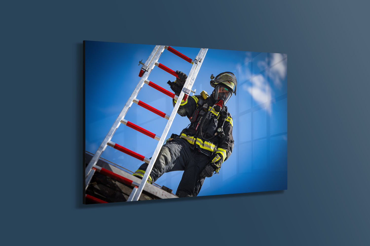 Sicher auf dem Dach (Alu-Dibond)