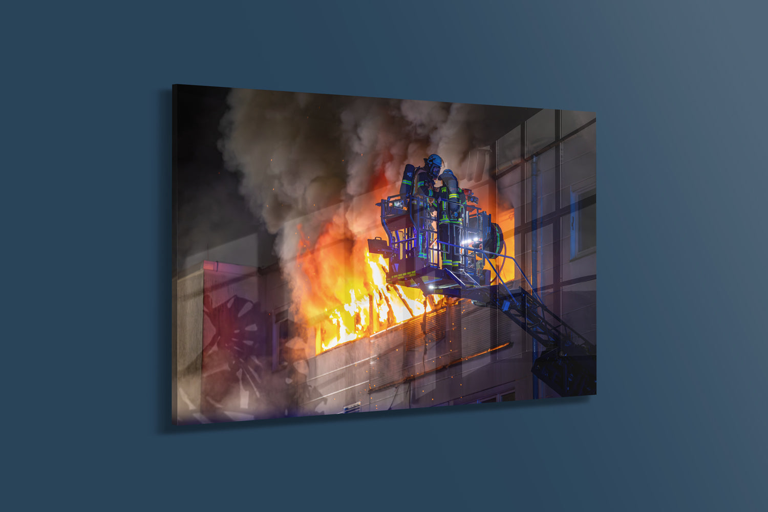 Die Drehleiter im Einsatz (Alu-Dibond - Fineart glänzend)