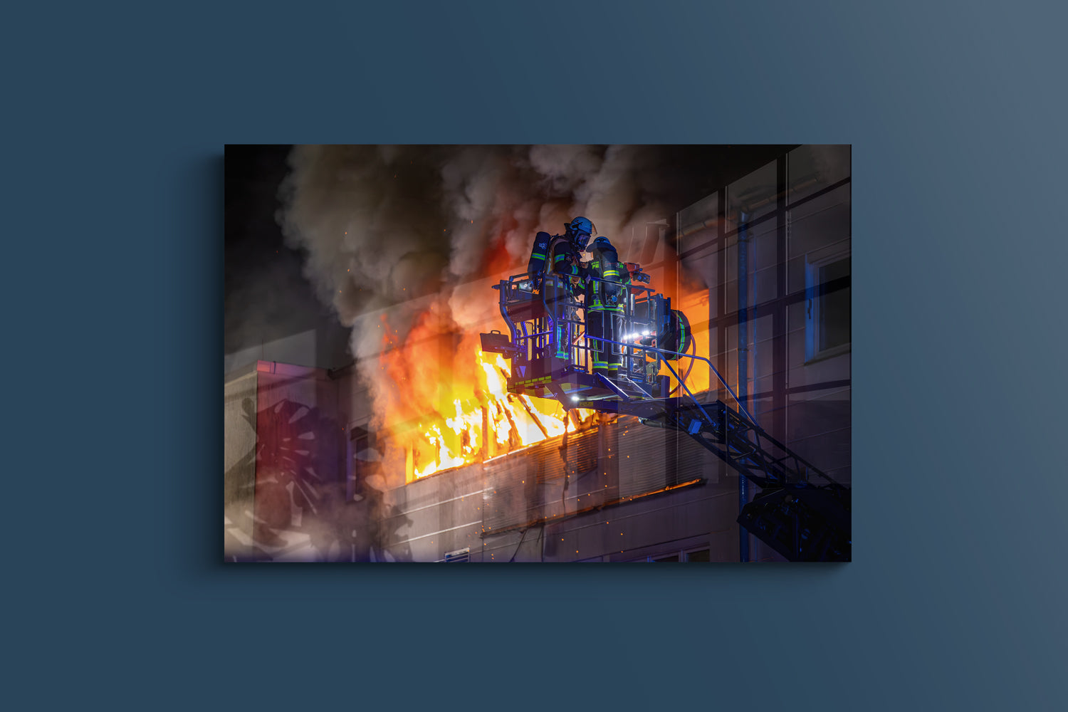 Die Drehleiter im Einsatz (Alu-Dibond - Fineart glänzend)