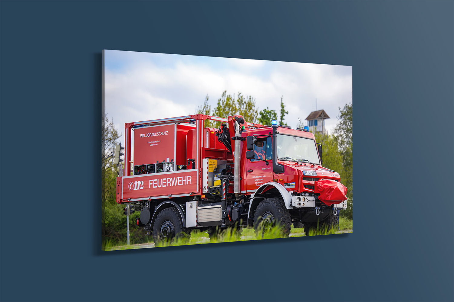 Waldbrandübung „Bulau Blaze“ – Spezialfahrzeug im Einsatz (Acryl)