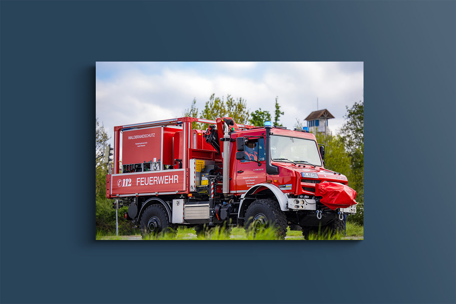 Waldbrandübung „Bulau Blaze“ – Spezialfahrzeug im Einsatz (Acryl)