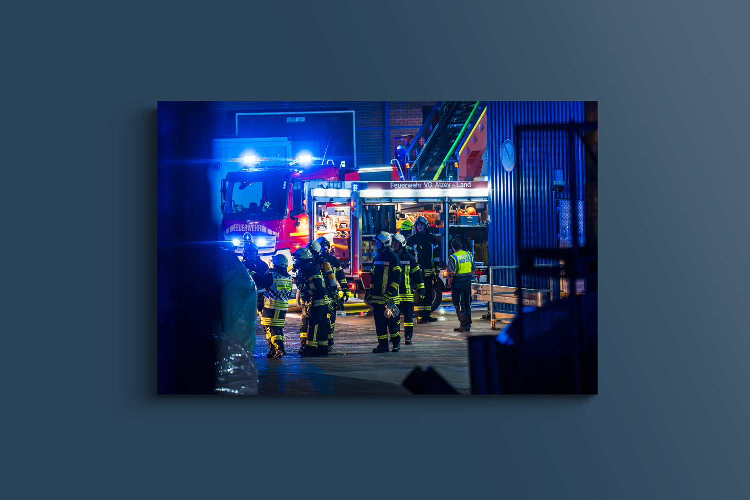 Brand in Industriebetrieb (Acryl)