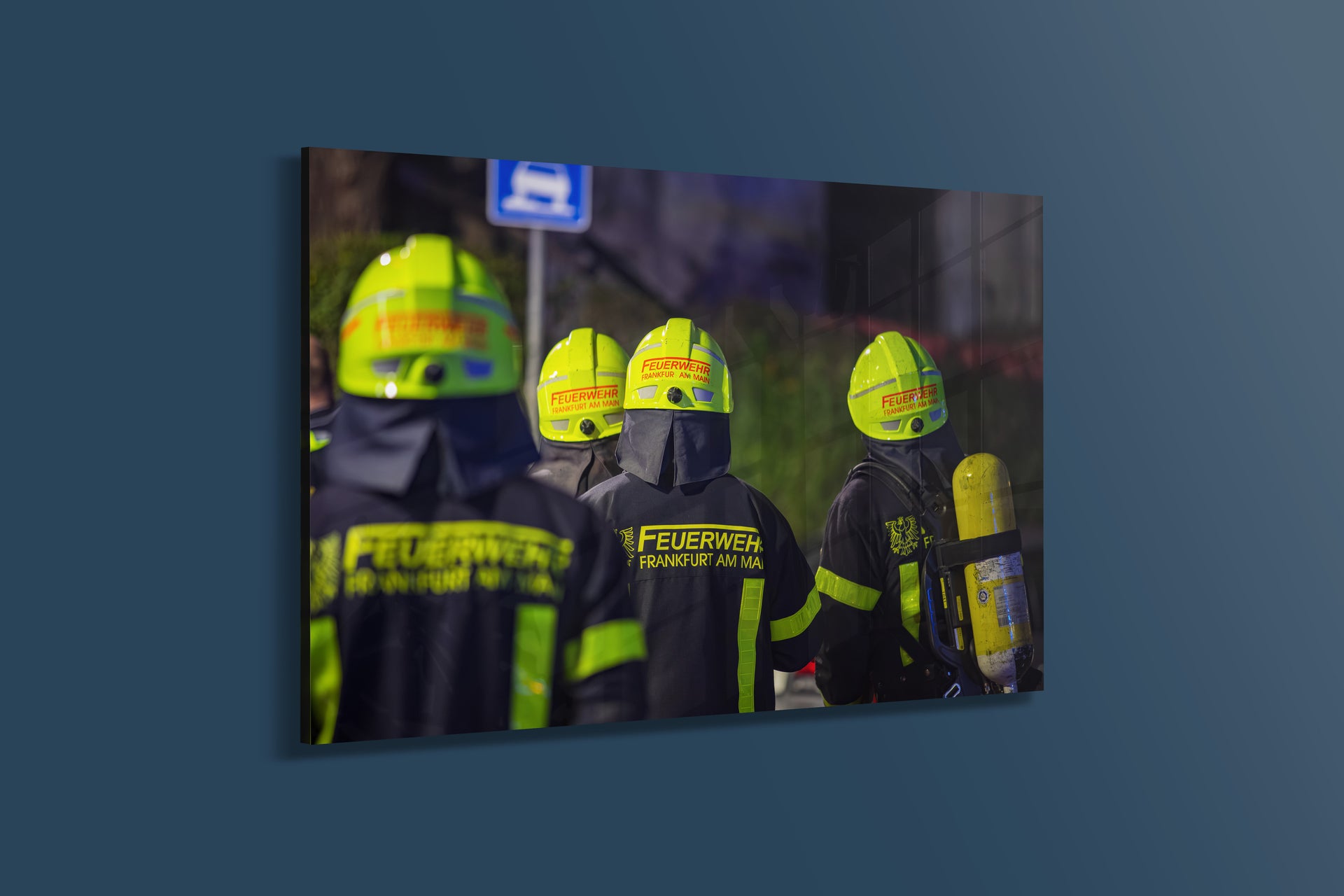 Feuerwehr Frankfurt – nächtlicher Brandeinsatz (Alu-Dibond)