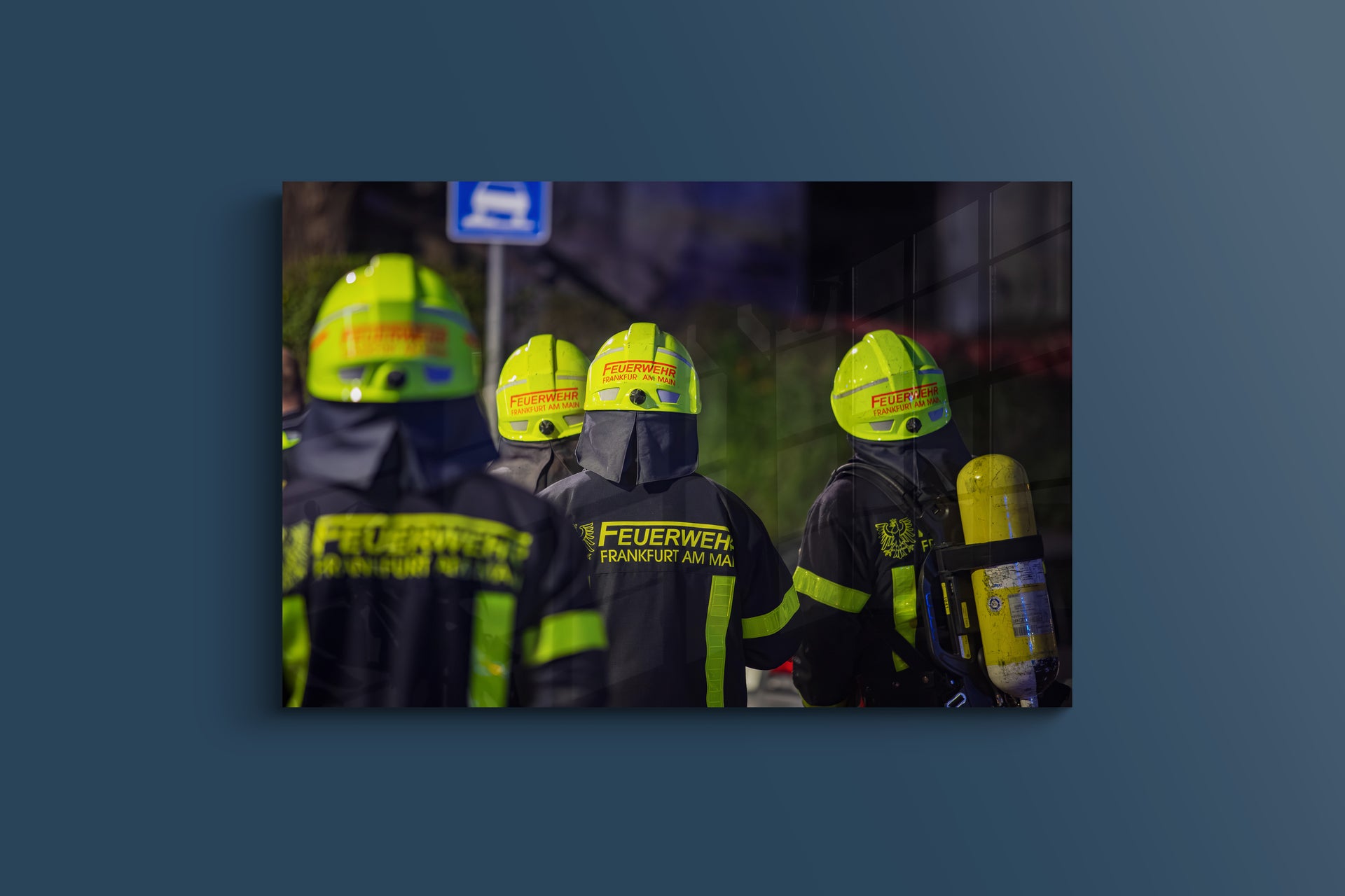 Feuerwehr Frankfurt – nächtlicher Brandeinsatz (Alu-Dibond)