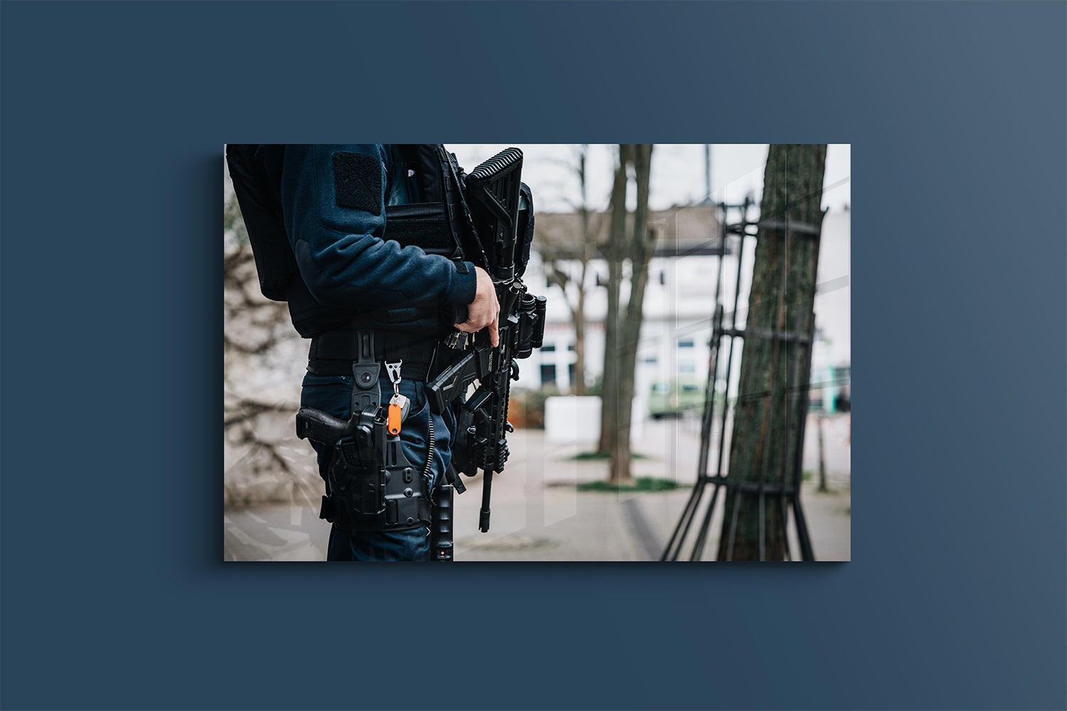 Bereitstellung am Tatort (Alu-Dibond)