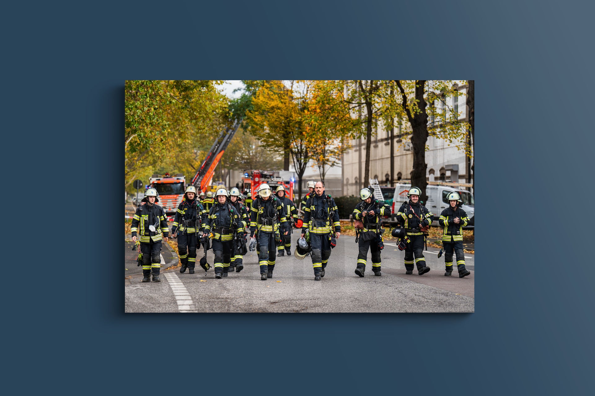 Feuerwehr Wiesbaden nach Großeinsatz (Alu-Dibond)