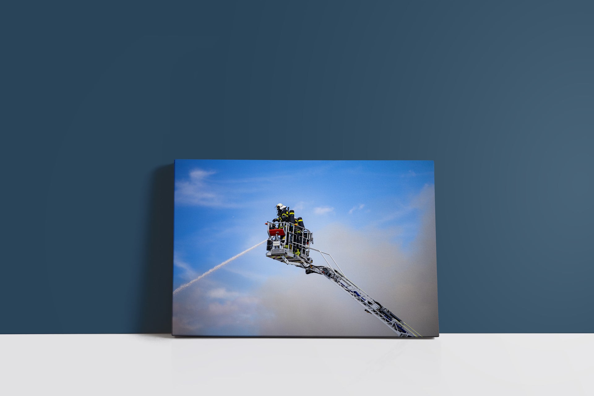 Feuerwehr-Einsatz Dietzenbach Brand in Maschinenhalle (Leinwand)