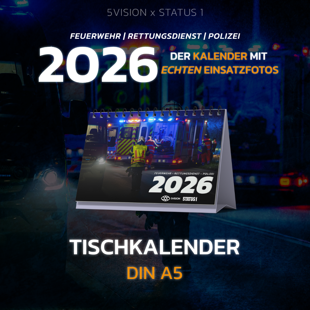 5VISION x STATUS 1 Tischkalender (DIN A5) 2026