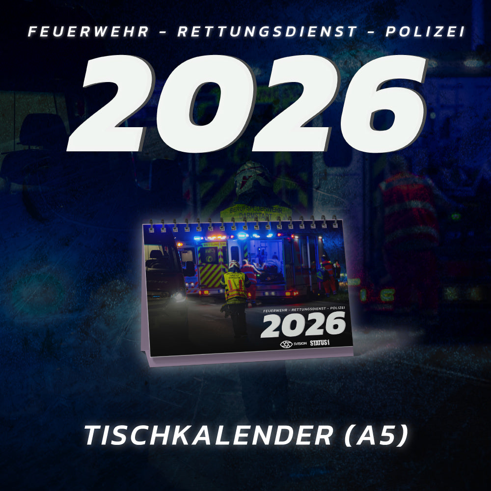 5VISION x STATUS 1 Tischkalender (DIN A5) 2026